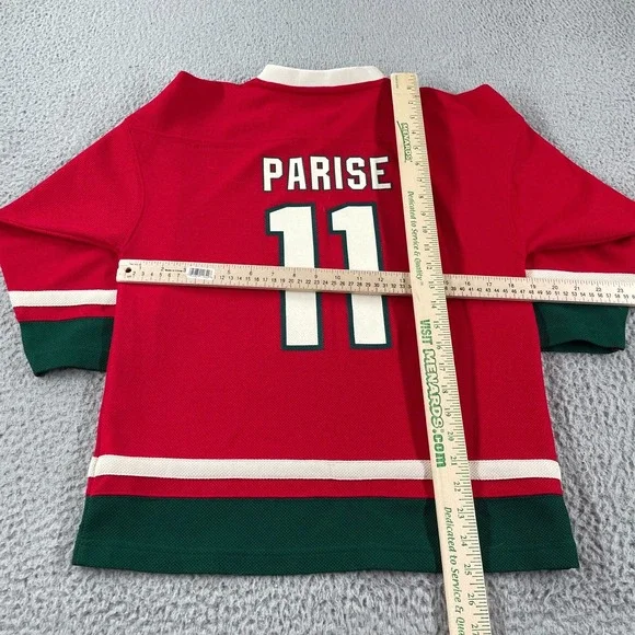 Minnesota Wild Zach Parise #11 Reebok NHL Jersey Youth Size XL (16/18) Red * - Picture 8 of 9
